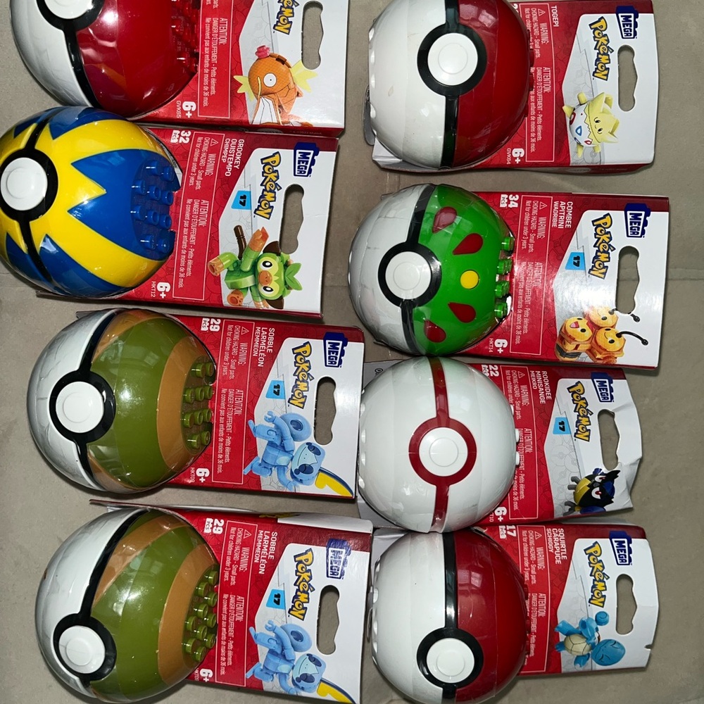 Poké Ball Toy Set - Red, Blue, Green